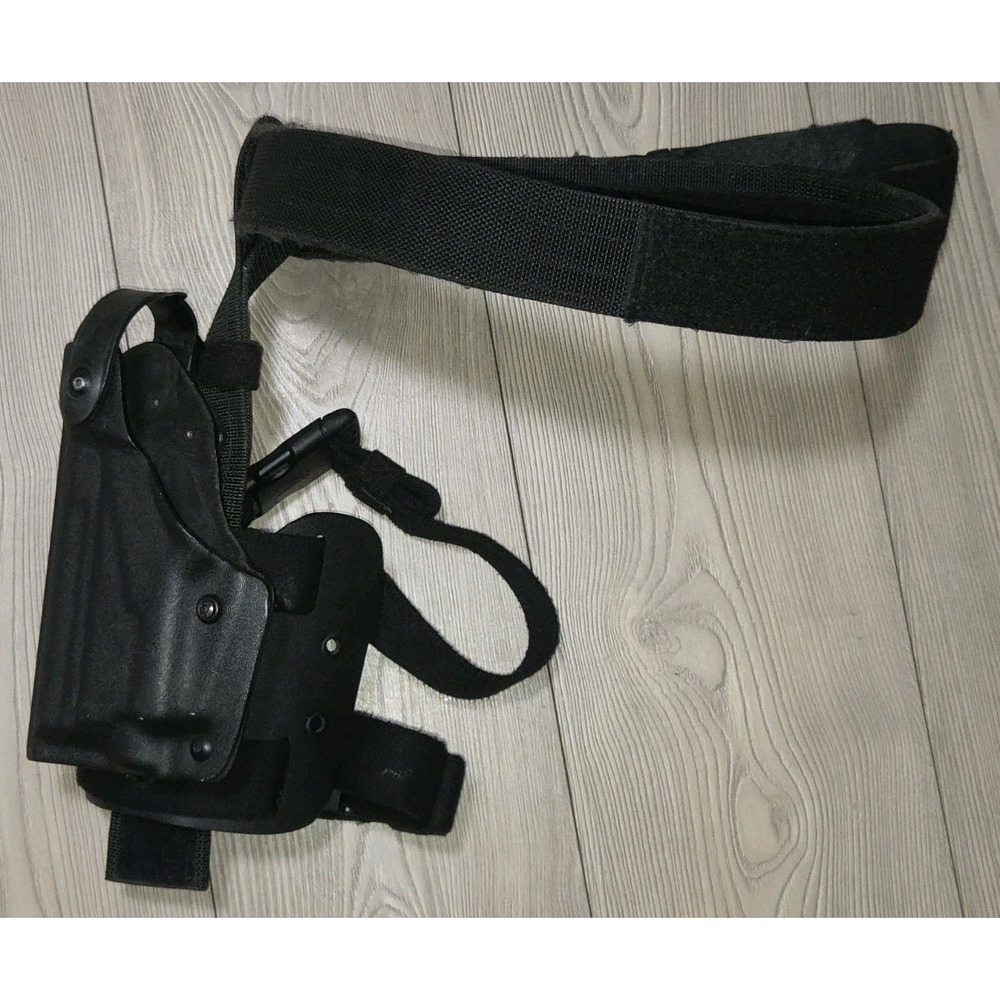 Blackhawk Tactical Belt /w Leg Holster Size Medium Military Black Authentic Left